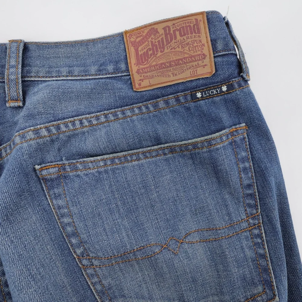 Lucky Brand 181 Relaxed Straight Jeans Blue Mens 38x35